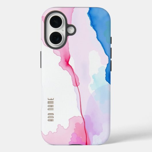 抽象芸術の水色フロー Case-Mate iPhoneケース (裏面)