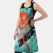 抽象芸術の水色、幾何学的なカラフル形状。 エプロン (インサイチュ)