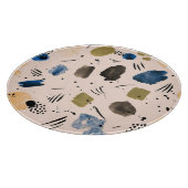 抽象芸術の水色：幾何学的インクパターン。 カッティングボード (角)