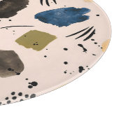 抽象芸術の水色：幾何学的インクパターン。 カッティングボード (角)