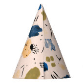 抽象芸術の水色：幾何学的インクパターン。 パーティーハット (裏面)