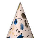 抽象芸術の水色：幾何学的インクパターン。 パーティーハット (左)