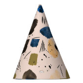 抽象芸術の水色：幾何学的インクパターン。 パーティーハット (右)