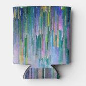 抽象芸術の水色、油絵を描の背景。 缶クーラー (正面)