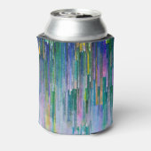 抽象芸術の水色、油絵を描の背景。 缶クーラー (缶裏面)