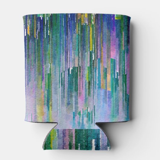 抽象芸術の水色、油絵を描の背景。 缶クーラー (裏面)