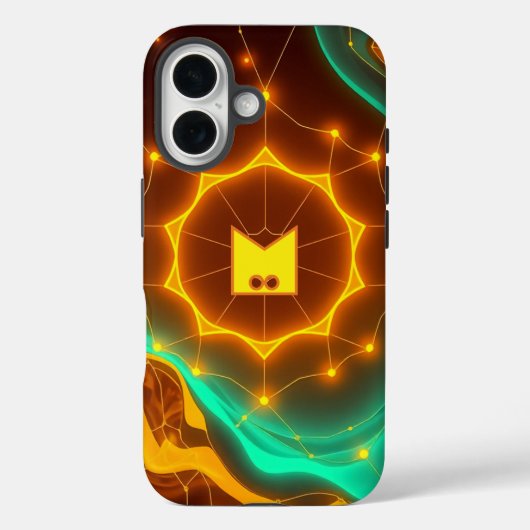 抽象芸術の波によるネットワーク鮮やかグロー Case-Mate iPhoneケース (裏面)
