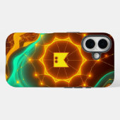 抽象芸術の波によるネットワーク鮮やかグロー Case-Mate iPhoneケース (裏面 (横))