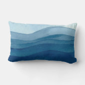 抽象芸術の波の名前をカスタムするの装飾用クッション ランバークッション (裏面)