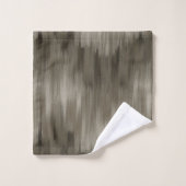 抽象芸術の波状ブラシストローク、モノクロブラウン バスタオルセット (ウォッシュタオル)