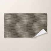 抽象芸術の波状ブラシストローク、モノクロブラウン バスタオルセット (ハンドタオル)