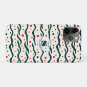 抽象芸術の波線と幾何形状パターン Case-Mate iPhoneケース (裏面(横))