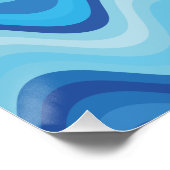 抽象芸術の波線のパターン ポスター (コーナー)