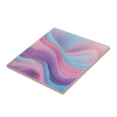 抽象芸術の波色の青、ピンク、紫のテクスチャ タイル (側面)