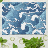 抽象芸術の波 キッチンタオル (折り畳み)