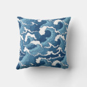 抽象芸術の波 クッション (裏面)