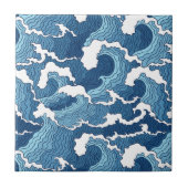 抽象芸術の波 タイル (正面)
