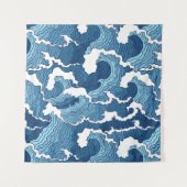 抽象芸術の波 タペストリー (正面(横))