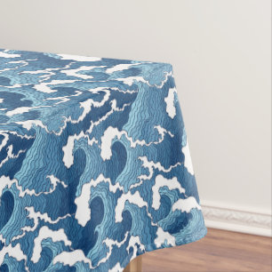 抽象芸術の波 テーブルクロス