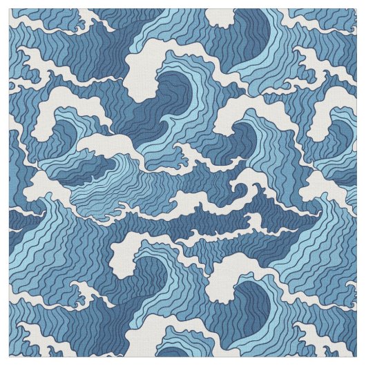 抽象芸術の波 ファブリック (クローズアップ)