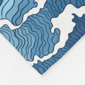 抽象芸術の波 フリースブランケット (角)