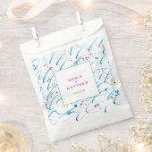 抽象芸術の浅波ピンクのアクア結婚ー フェイバーバッグ (クリップ留めされた状態)