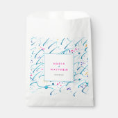 抽象芸術の浅波ピンクのアクア結婚ー フェイバーバッグ (正面)