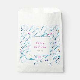 抽象芸術の浅波ピンクのアクア結婚ー フェイバーバッグ