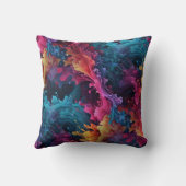 抽象芸術の浮き上がりスプラッシュ – シームレスパターン1 クッション (裏面)
