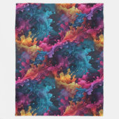 抽象芸術の浮き上がりスプラッシュ – シームレスパターン1 フリースブランケット (正面)
