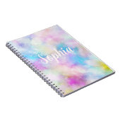 抽象芸術の淡い色がピンク色の空を夢見る ノートブック (右側)