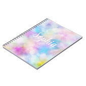 抽象芸術の淡い色がピンク色の空を夢見る ノートブック (左側)