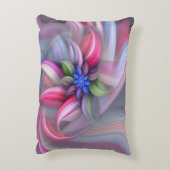 抽象芸術の渦巻く花 アクセントクッション (裏面(縦))