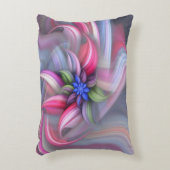 抽象芸術の渦巻く花 アクセントクッション (正面(垂直))