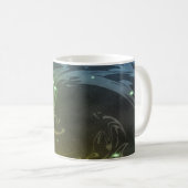 抽象芸術の渦巻 コーヒーマグカップ (正面右)
