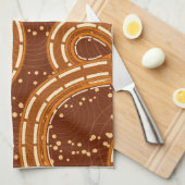 抽象芸術の渦 キッチンタオル (四つ折り)