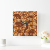 抽象芸術の渦 スクエア壁時計 (ホーム)