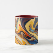 抽象芸術の温クール度と流れ マグカップ (中央)
