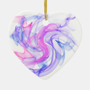 抽象芸術の煙 セラミックオーナメント