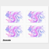 抽象芸術の煙 長方形シール (シート)