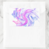 抽象芸術の煙 長方形シール (バッグ)