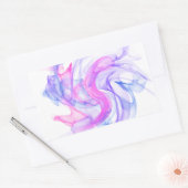 抽象芸術の煙 長方形シール (封筒)