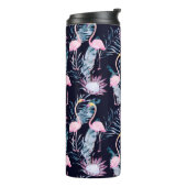 抽象芸術の熱帯パターン：フラミンゴ、プロテア、l タンブラー (回転左)