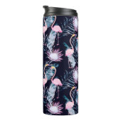 抽象芸術の熱帯パターン：フラミンゴ、プロテア、l タンブラー (回転右)