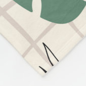 抽象芸術の熱帯性の継ぎ目のない模様で、ヤシの葉が付いている フリースブランケット (角)