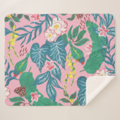 抽象芸術の熱帯花ガッシュのパタ絵画ーン シェルパブランケット (正面(横))