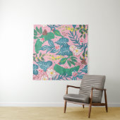 抽象芸術の熱帯花ガッシュのパタ絵画ーン タペストリー (インサイチュ(横))