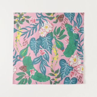抽象芸術の熱帯花ガッシュのパタ絵画ーン タペストリー