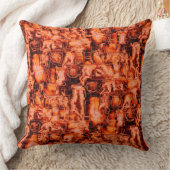 抽象芸術の画像はモザイクで彫刻され、コーラルトーンで クッション (ブランケット)