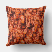 抽象芸術の画像はモザイクで彫刻され、コーラルトーンで クッション (裏面)